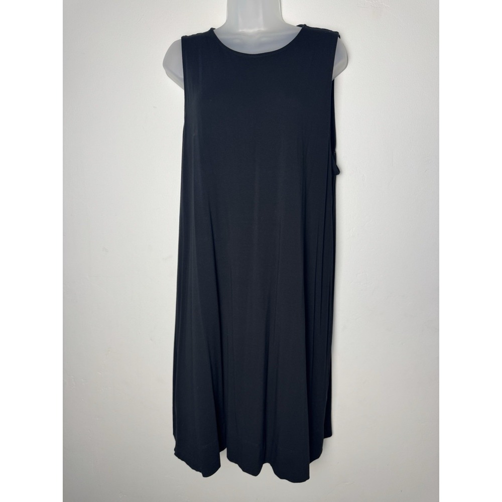 J Jill Womens XL Wearever Collection Tank Sleeveless Swing Dress Stretch Black